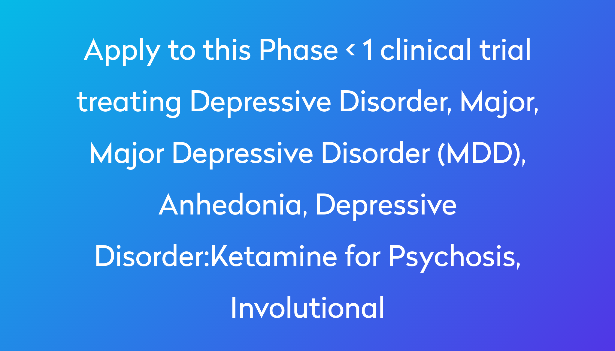 ketamine for borderline personality disorder